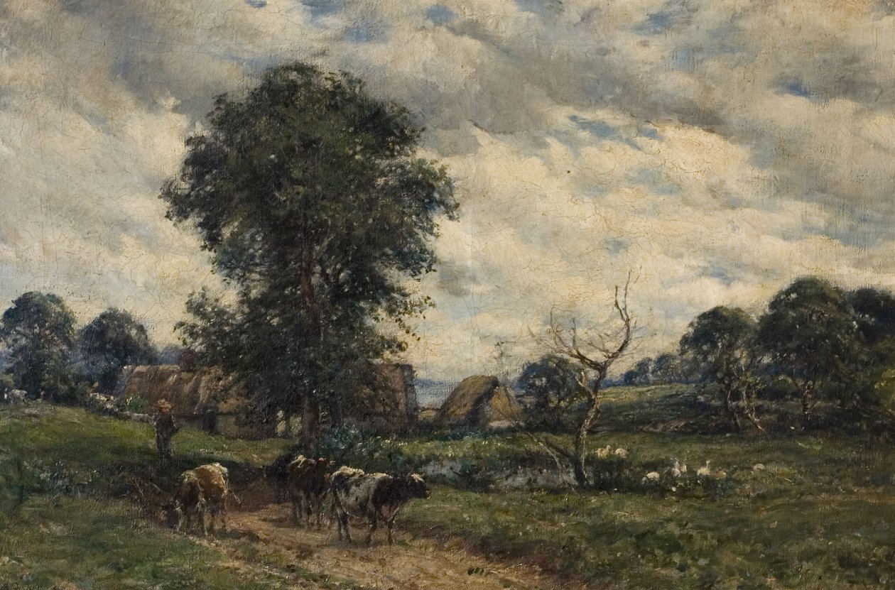Paisagem com gado, 1885 de William Mark Fisher