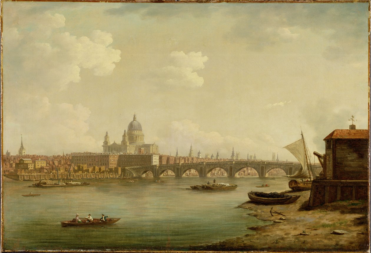 Ponte de São Paulo e Blackfriars, Londres, c.1770-2 de William Marlow