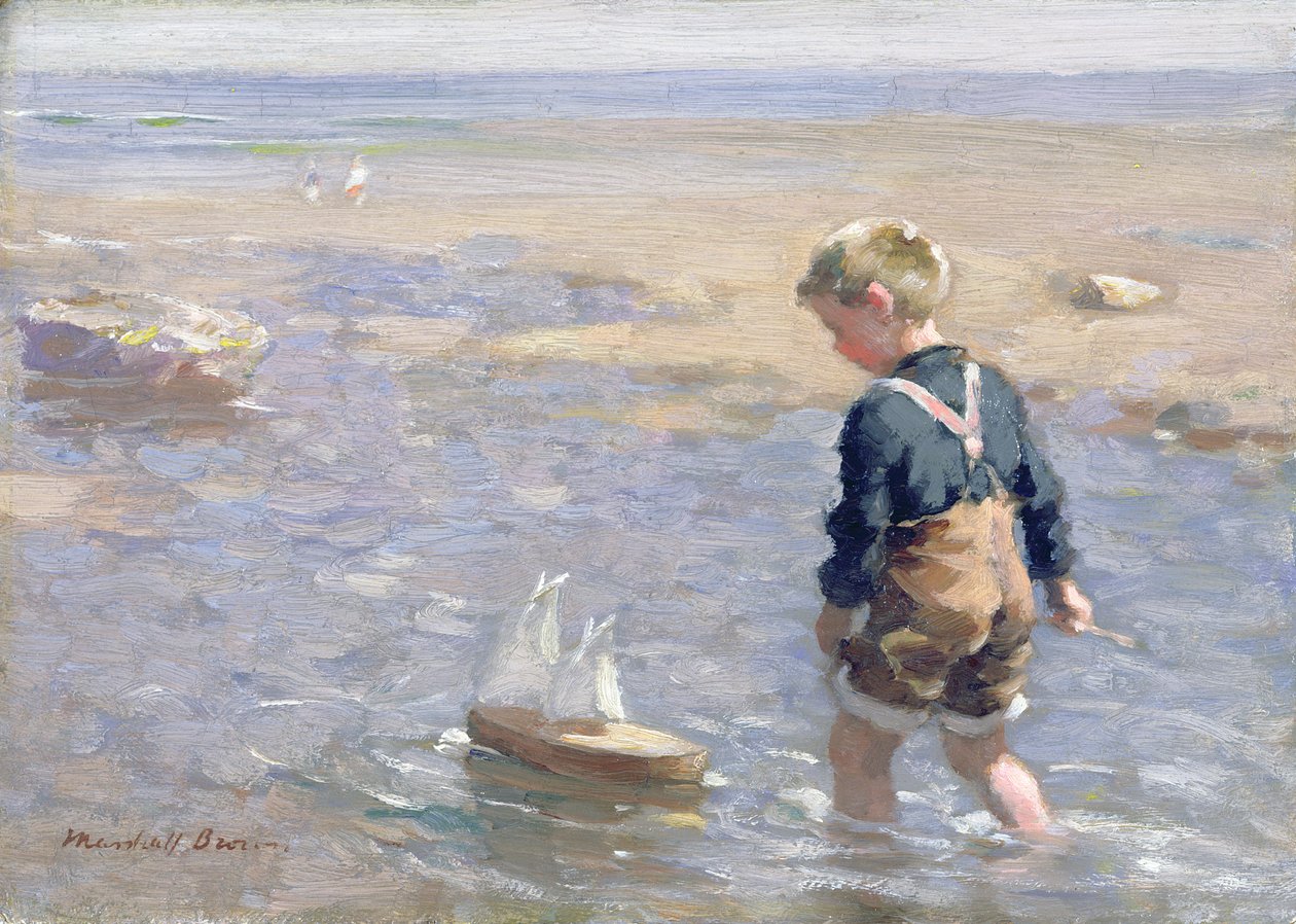 O barco de brinquedo (placa) de William Marshall Brown