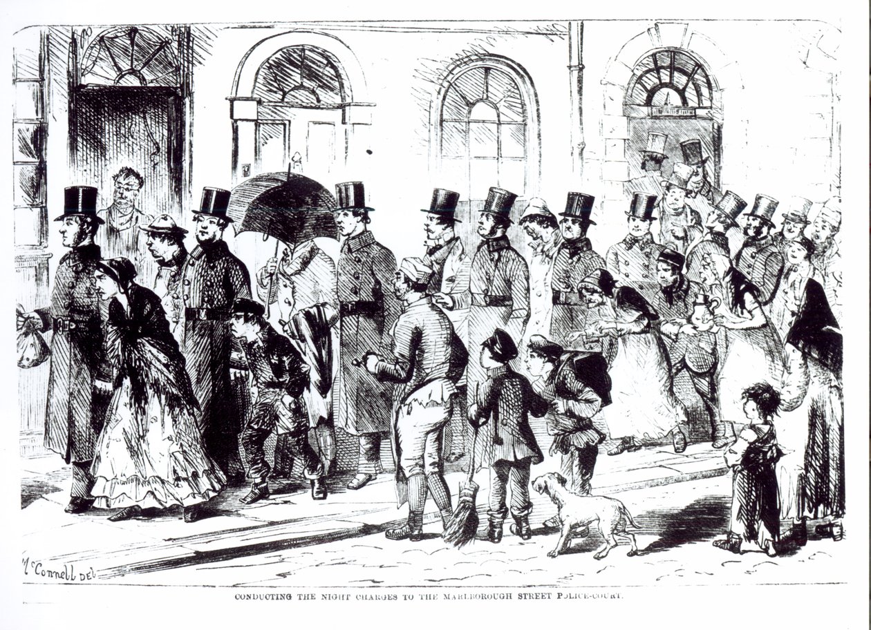 Conduzindo as cobranças noturnas para a Polícia de Marlborough Street de William McConnell
