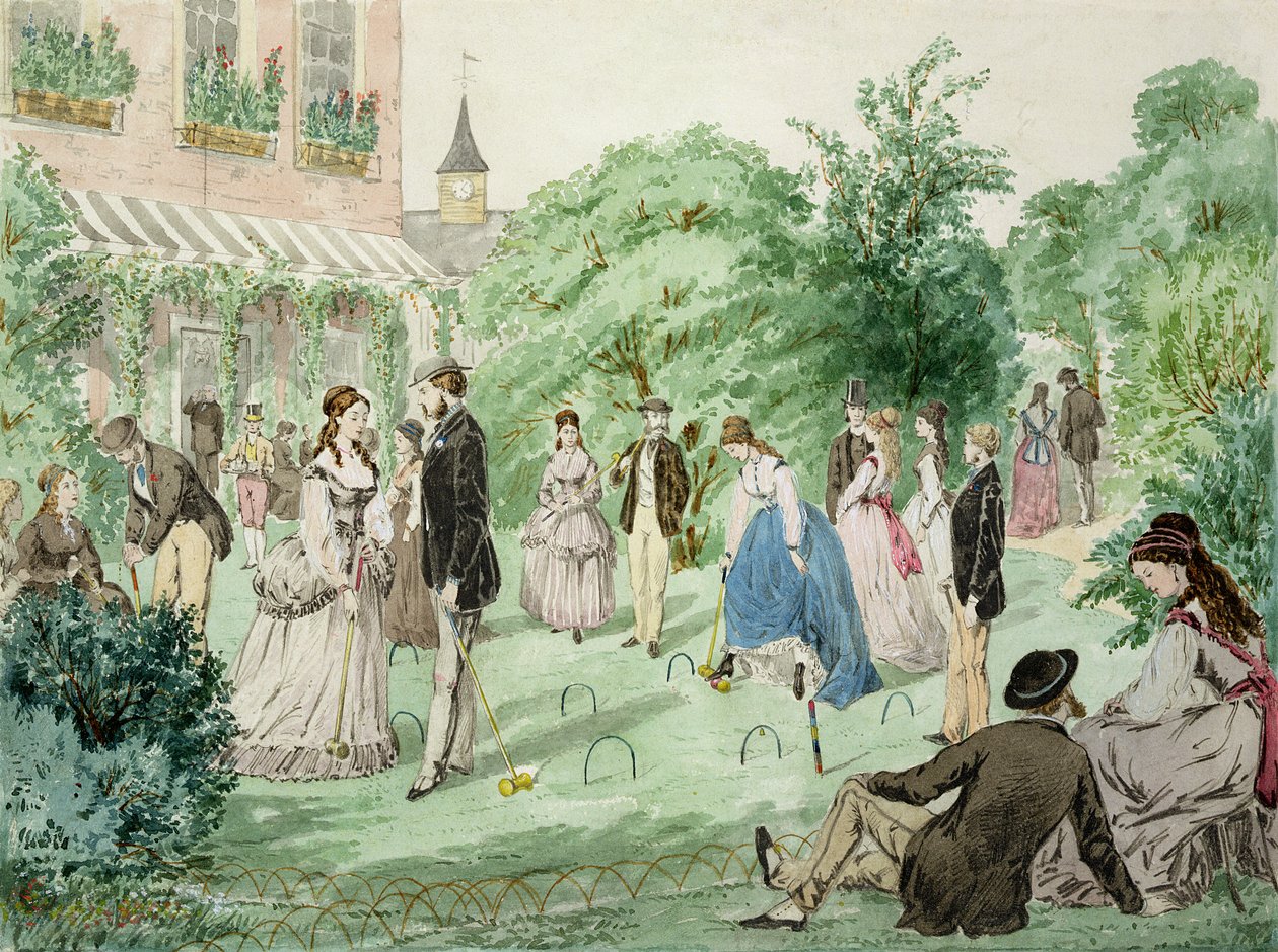 Senhoras e Senhores jogando Croquet de William McConnell