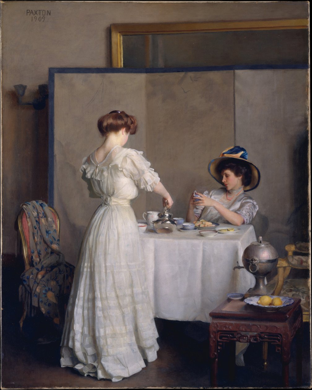 Folhas de chá de William McGregor Paxton
