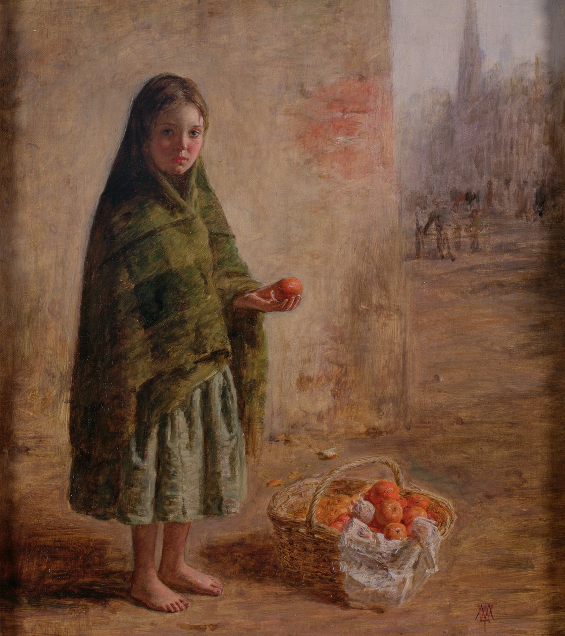 Um vendedor de laranja, c.1865 de William McTaggart