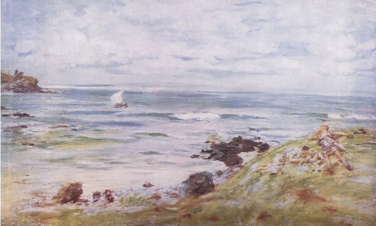 A vinda de St Columba, Bibbys Annual, 1916-1917 de William McTaggart