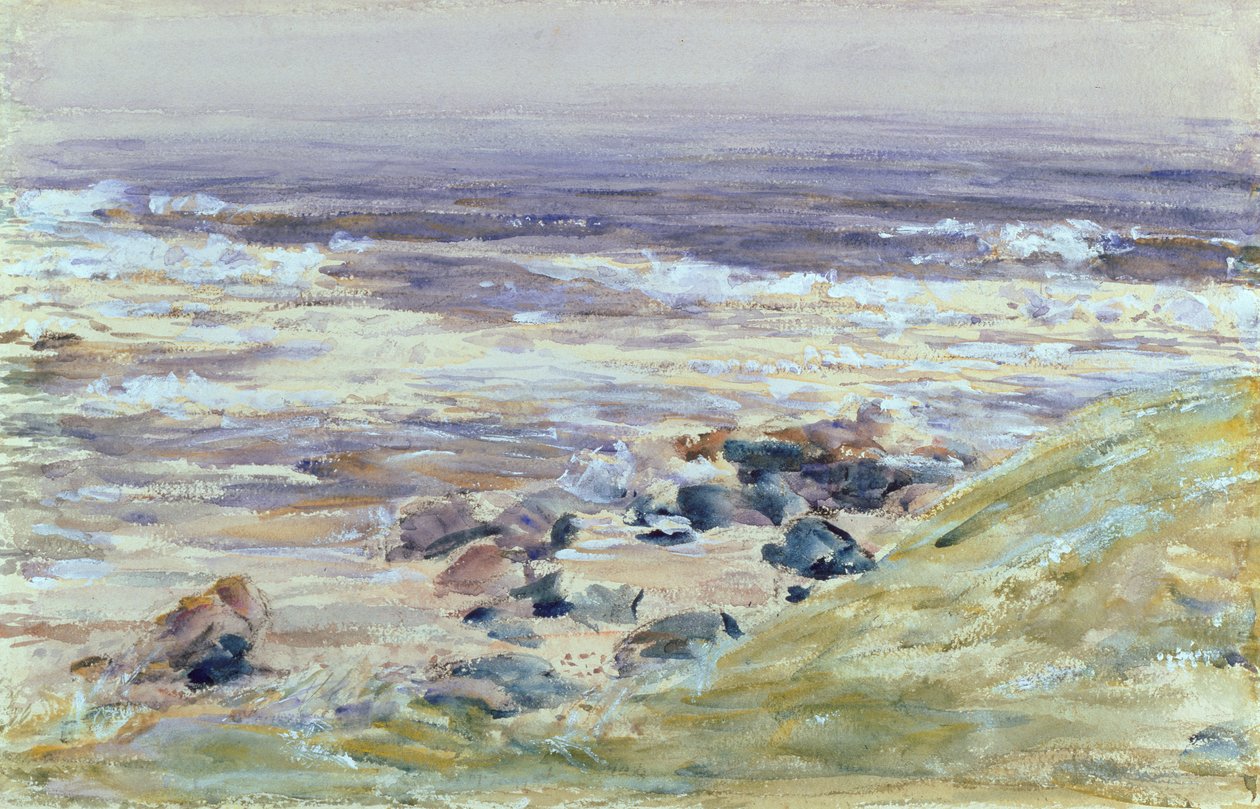 Quando São Columba Landed, 1904 (wc no papel) de William McTaggart