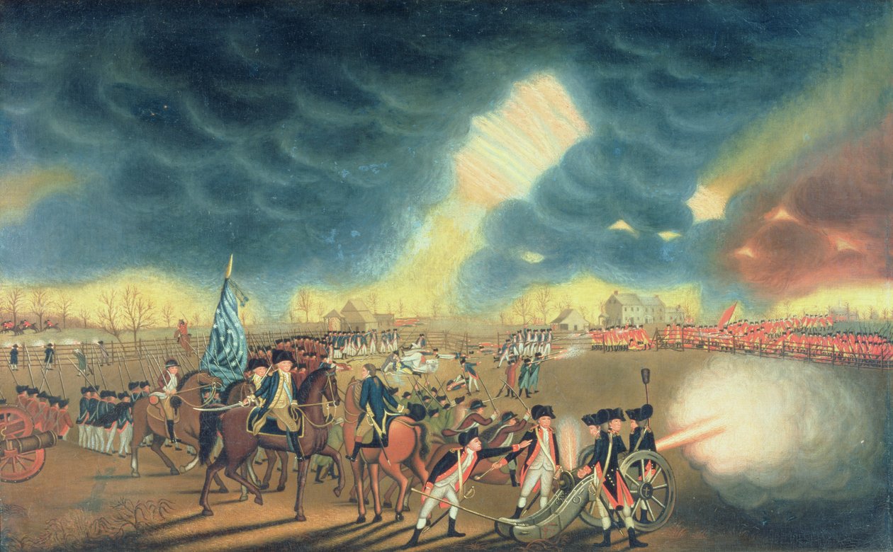 Batalha de Princeton em 3 de janeiro de 1777 de William Mercer