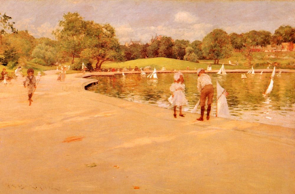 Lilliputian Boat-Laken de William Merritt Chase