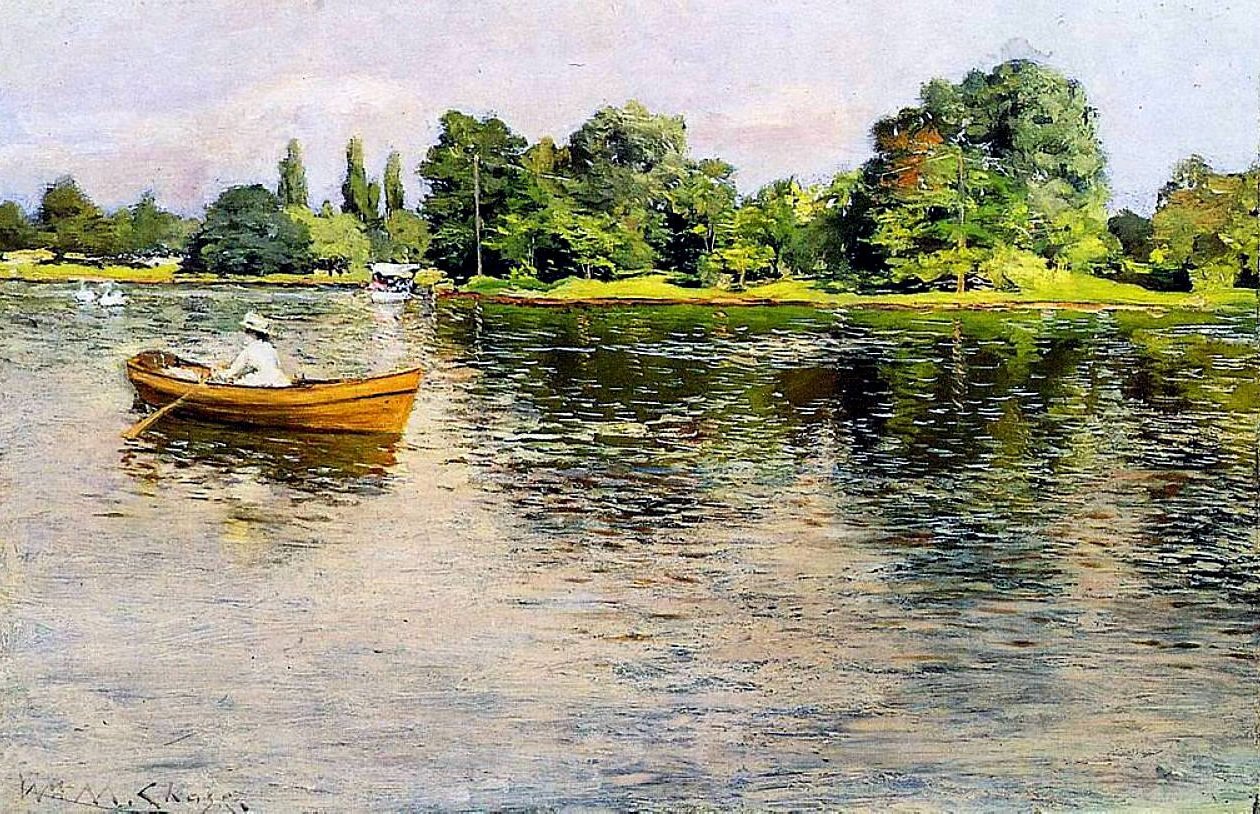 Summertime puxando para shoren de William Merritt Chase