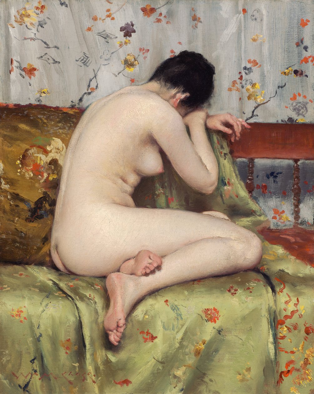 Um moderno magdalen de William Merritt Chase
