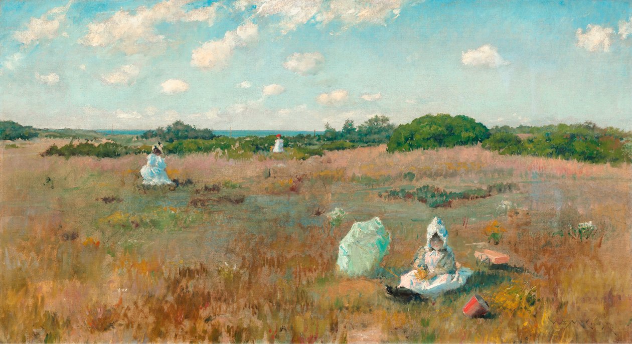 Recolhendo flores do outono de William Merritt Chase