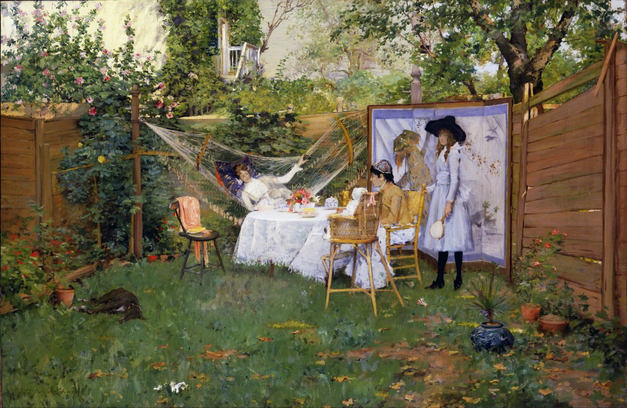 Café da manhã ao ar livre de William Merritt Chase