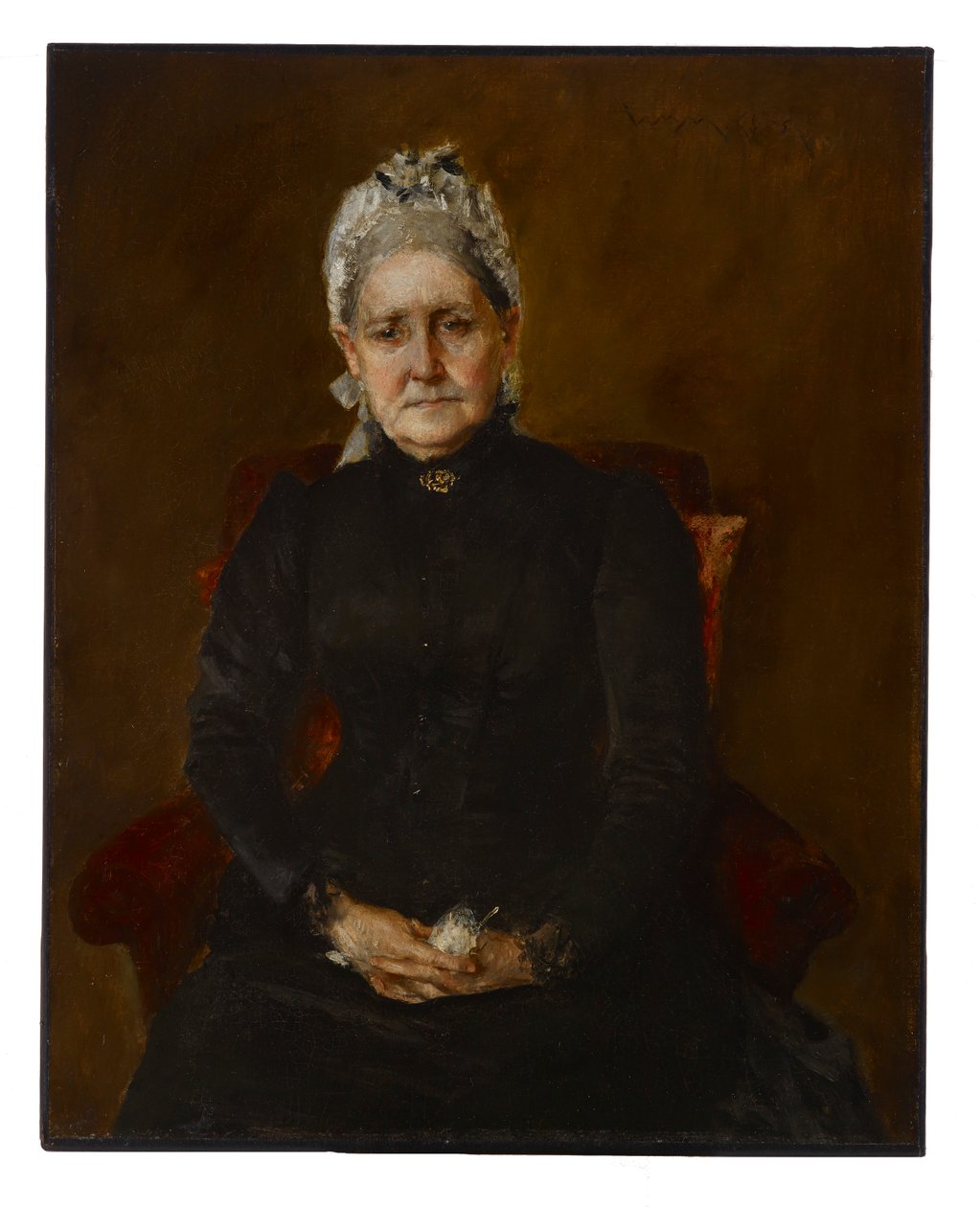 Retrato de minha mãe (Sarah Swaim Chase) de William Merritt Chase