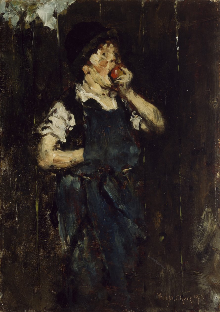 O Aprendiz (Menino com Maçã), 1876 de William Merritt Chase