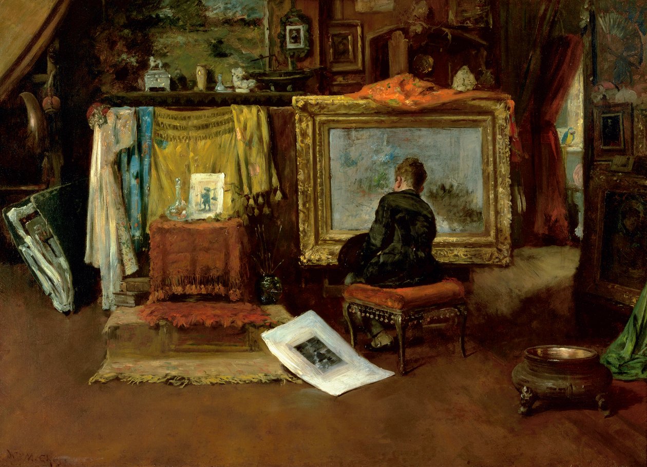 O estúdio interno, décima rua, 1882 de William Merritt Chase