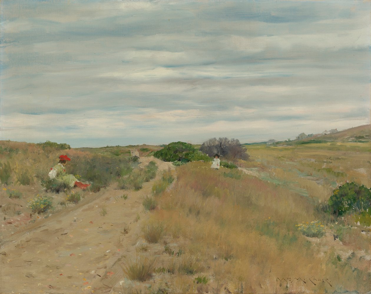 A velha estrada de areia de William Merritt Chase