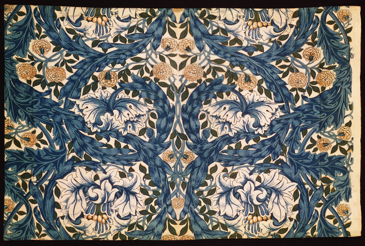 Design &39;African Marigold&39;, 1876 (algodão estampado) de William Morris