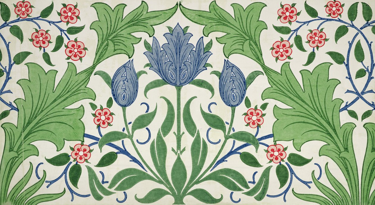 Design de papel de parede floral de William Morris
