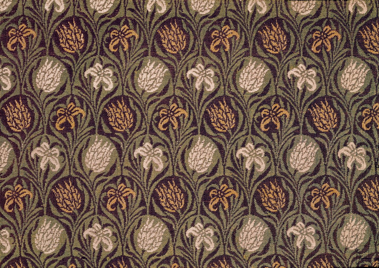 Fragmento do tapete Ingrain, c.1870 (lã) de William Morris