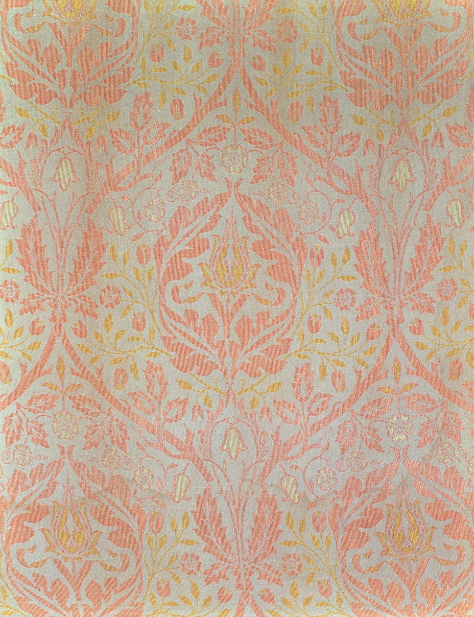 Golden Bough, projetado em 1888, fabricado em 1888-1917 (tecido de seda e linho) de William Morris