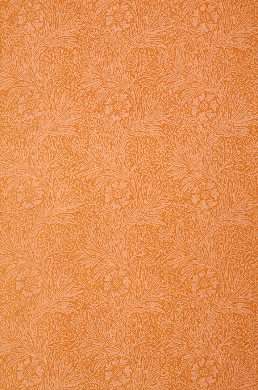 Design têxtil de calêndula (papel) de William Morris