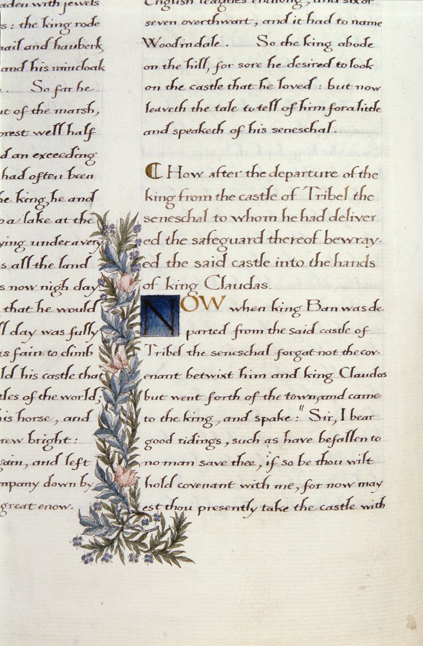 Um dos dois fragmentos de Lancelot du Lac (re 223038) de William Morris