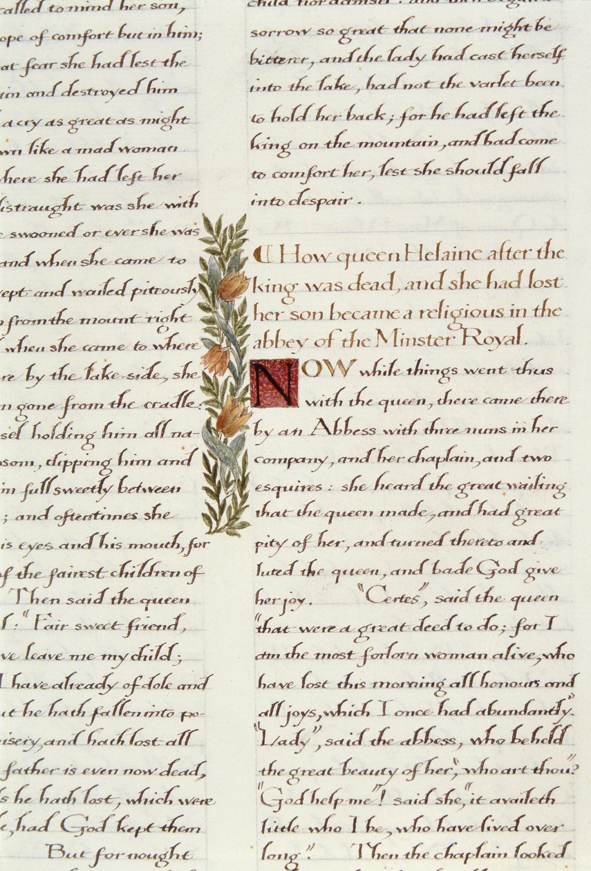 Um dos dois fragmentos de Lancelot du Lac (re 223039) de William Morris