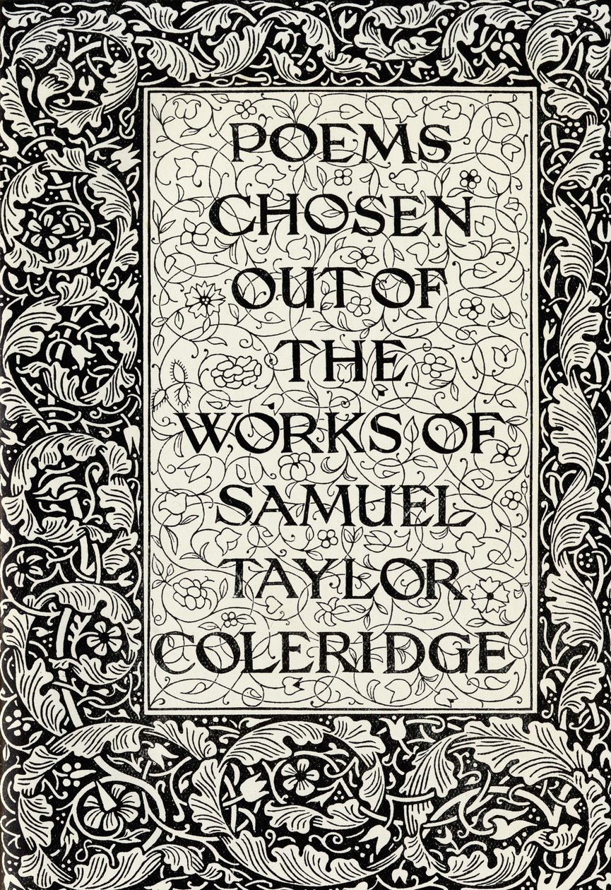 Decoração de página para &39;Poemas escolhidos das obras de Samuel Taylor Coleridge&39;, publicado pela Kelmscott Press de William Morris