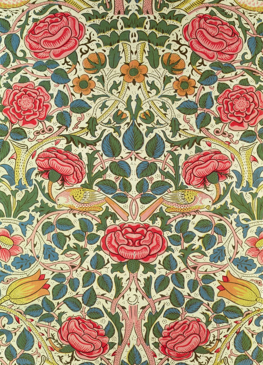 &39;Rose&39;, 1883 (algodão estampado) de William Morris