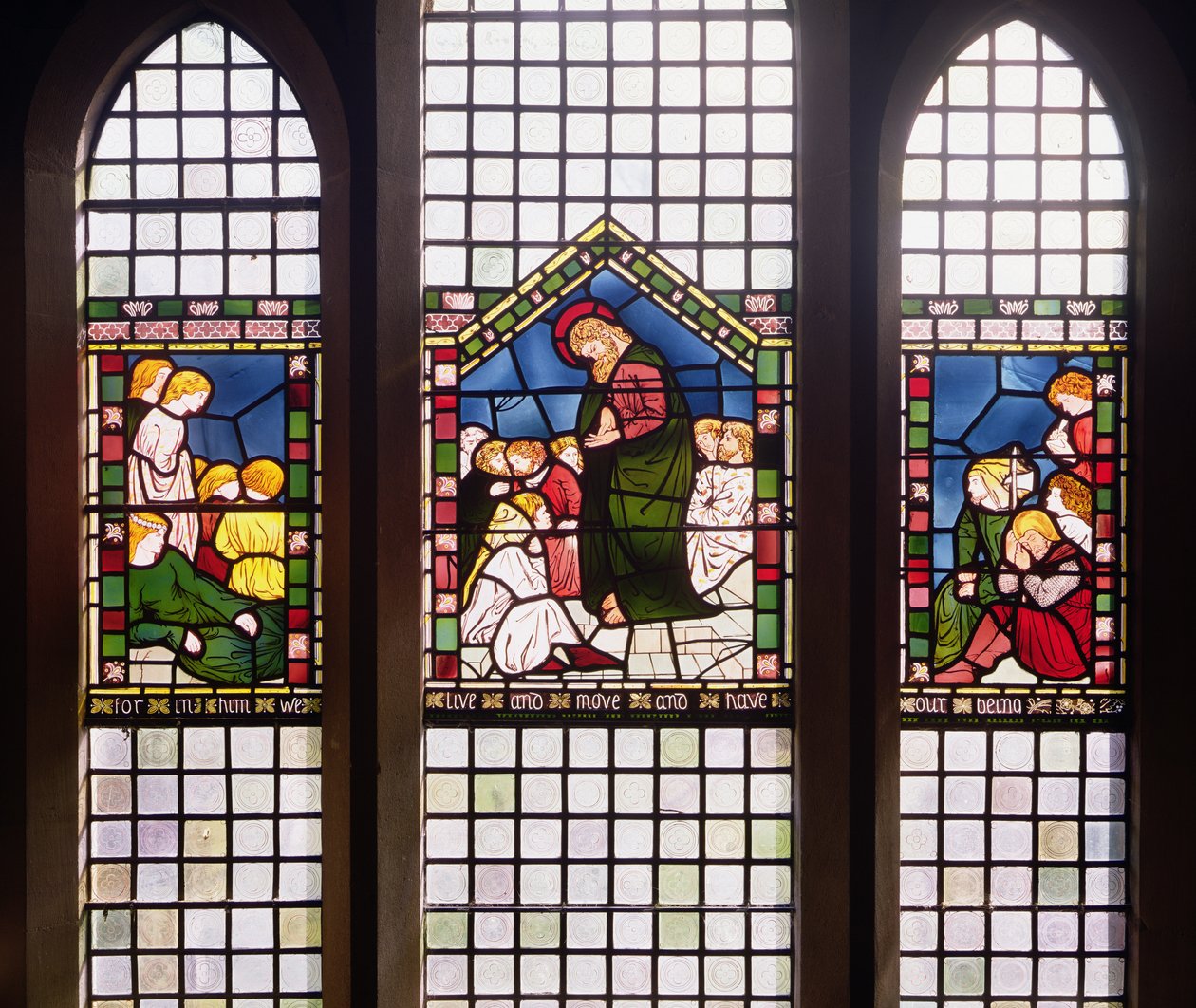 Pregação de São Paulo em Atenas, 1861 (vitral) de William Morris