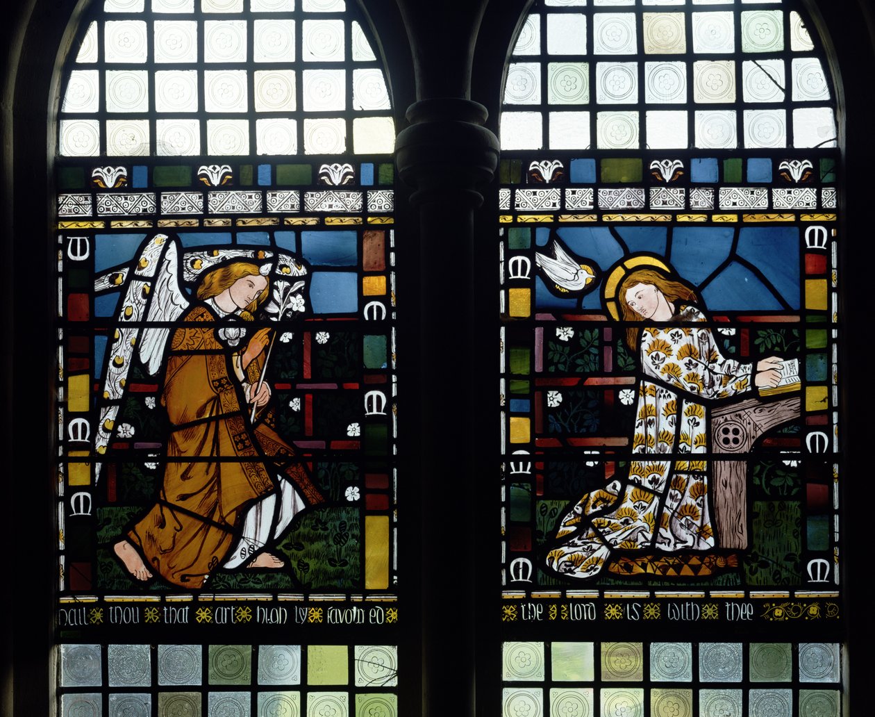 A Anunciação, 1861 (vitral) de William Morris