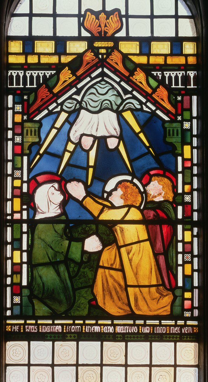 A Ascensão, 1861 (vitral) de William Morris