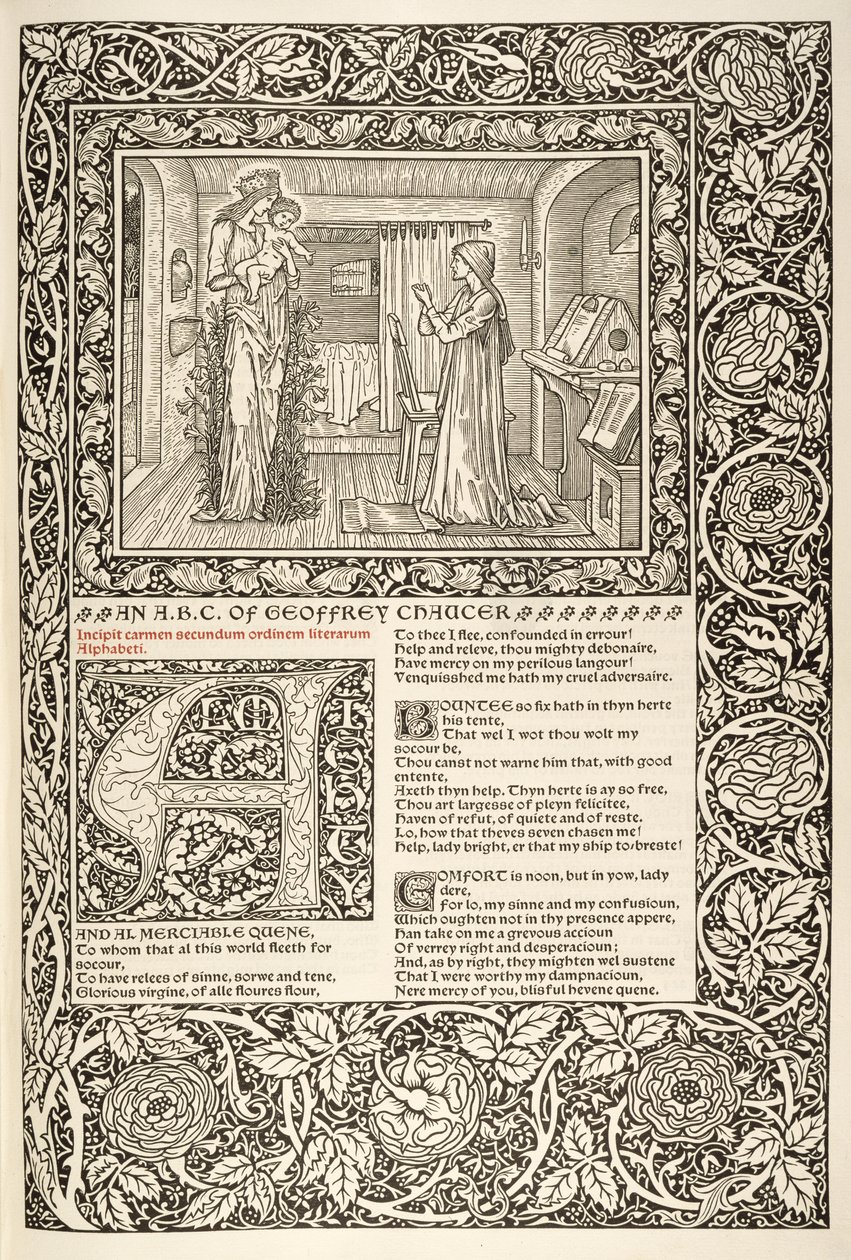 O &39;Kelmscott Chaucer&39;, publicado em 1896 pela Kelmscott Press de William Morris
