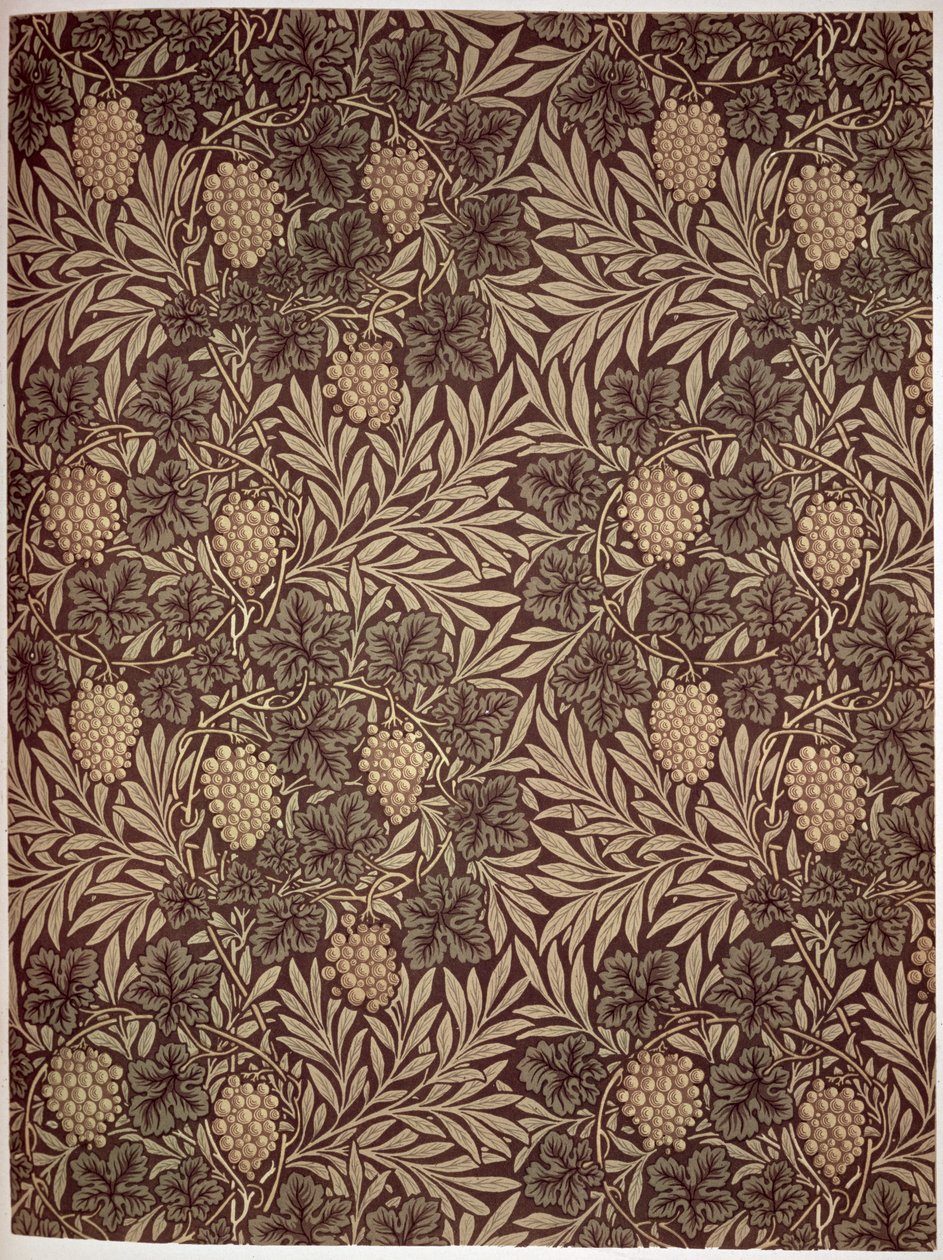 Design de papel de parede &39;Vine&39;, 1873 de William Morris