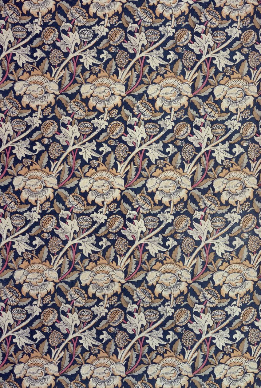 &39;Wey&39; design, 1883 (algodão estampado) de William Morris