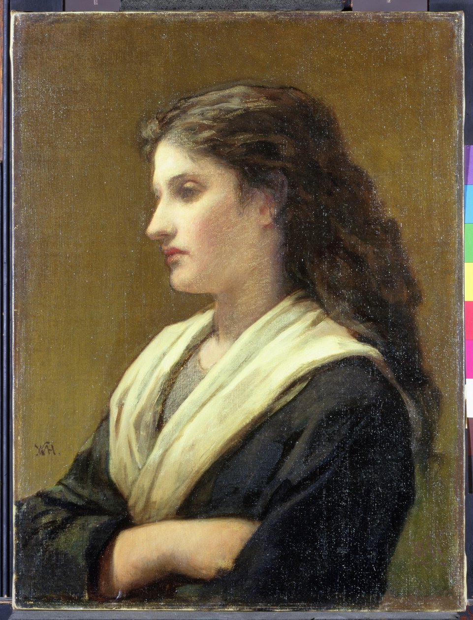 Estudo de uma cabeça feminina: Cabeça ideal de uma mulher, 1872 de William Morris