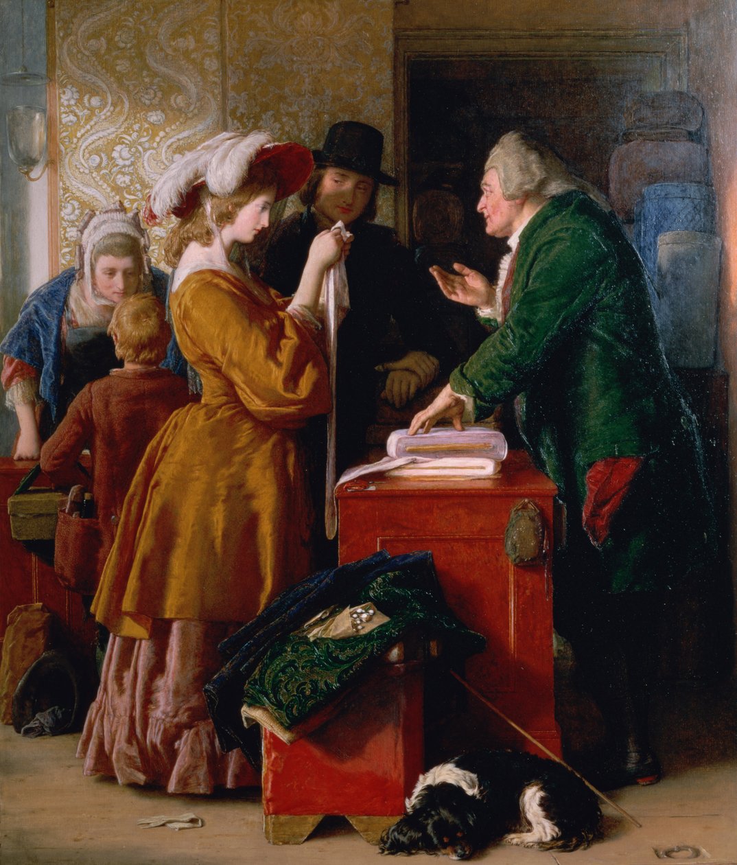 Escolhendo o vestido de noiva, do capítulo 1 do &39;The Vicar of Wakefield&39; de Oliver Goldsmith de William Mulready