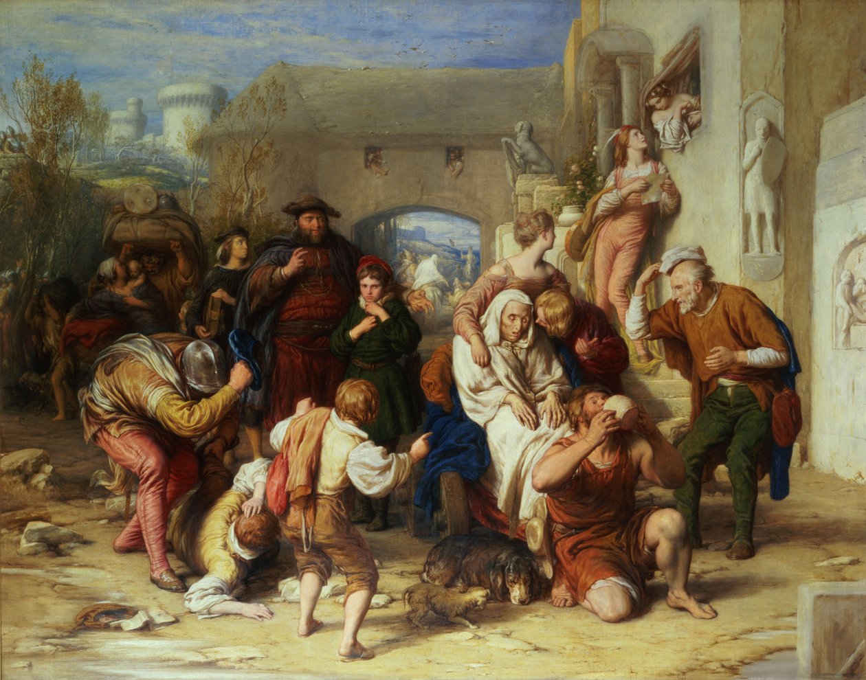 As Sete Idades do Homem, 1835-8 (óleo) de William Mulready