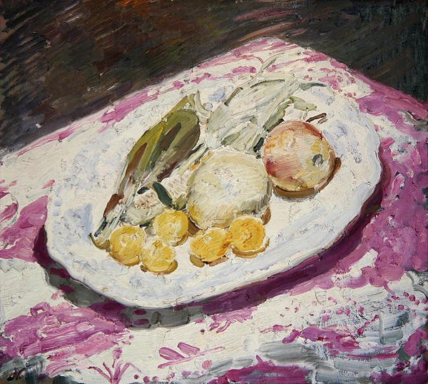 Ainda vida, fruta em um prato, 1829 de William Nicholson