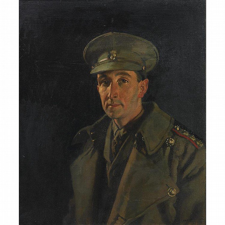 Retrato do Capitão Wood do Royal Inniskilling Fusiliersn de William Orpen