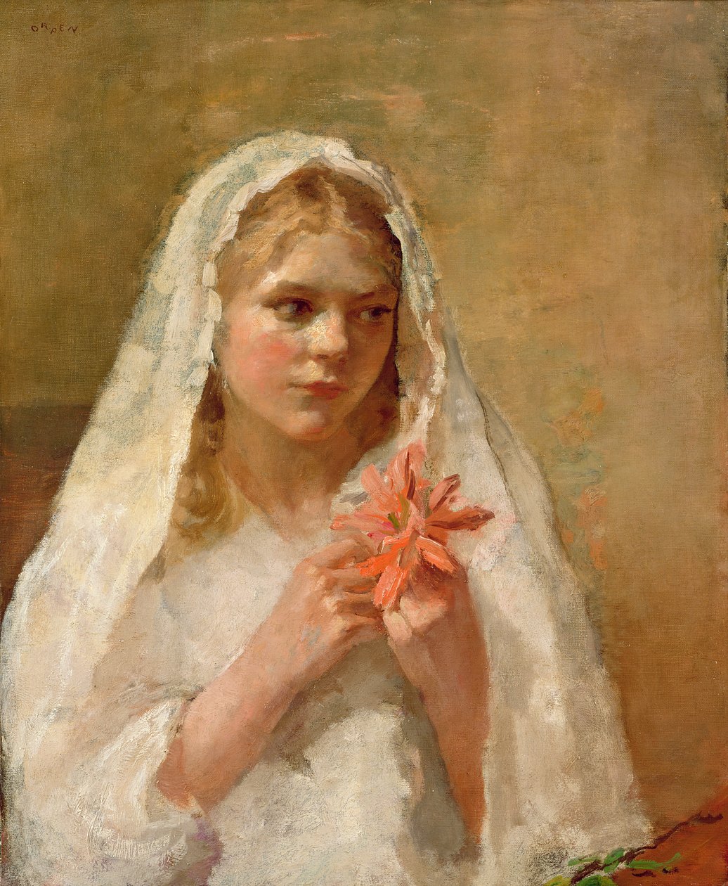 A Primeira Comunhão - a filha do artista de William Orpen