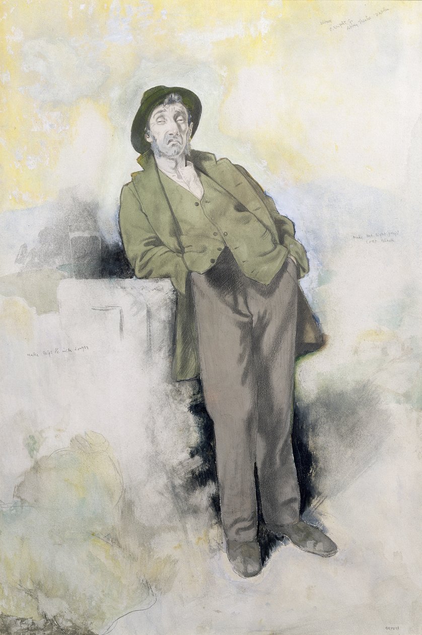 The Tramp (lápis e wc no papel) de William Orpen