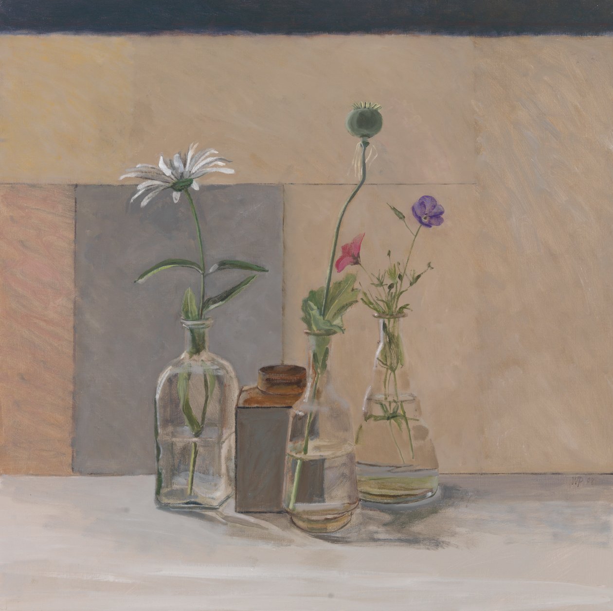 Vagens de sementes azuis brancas vermelhas, 2008 de William Packer