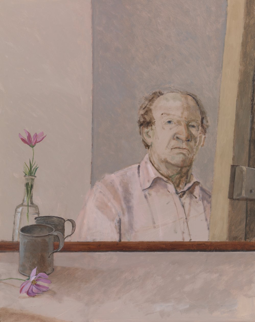 Auto-retrato com caneca, 2009 de William Packer