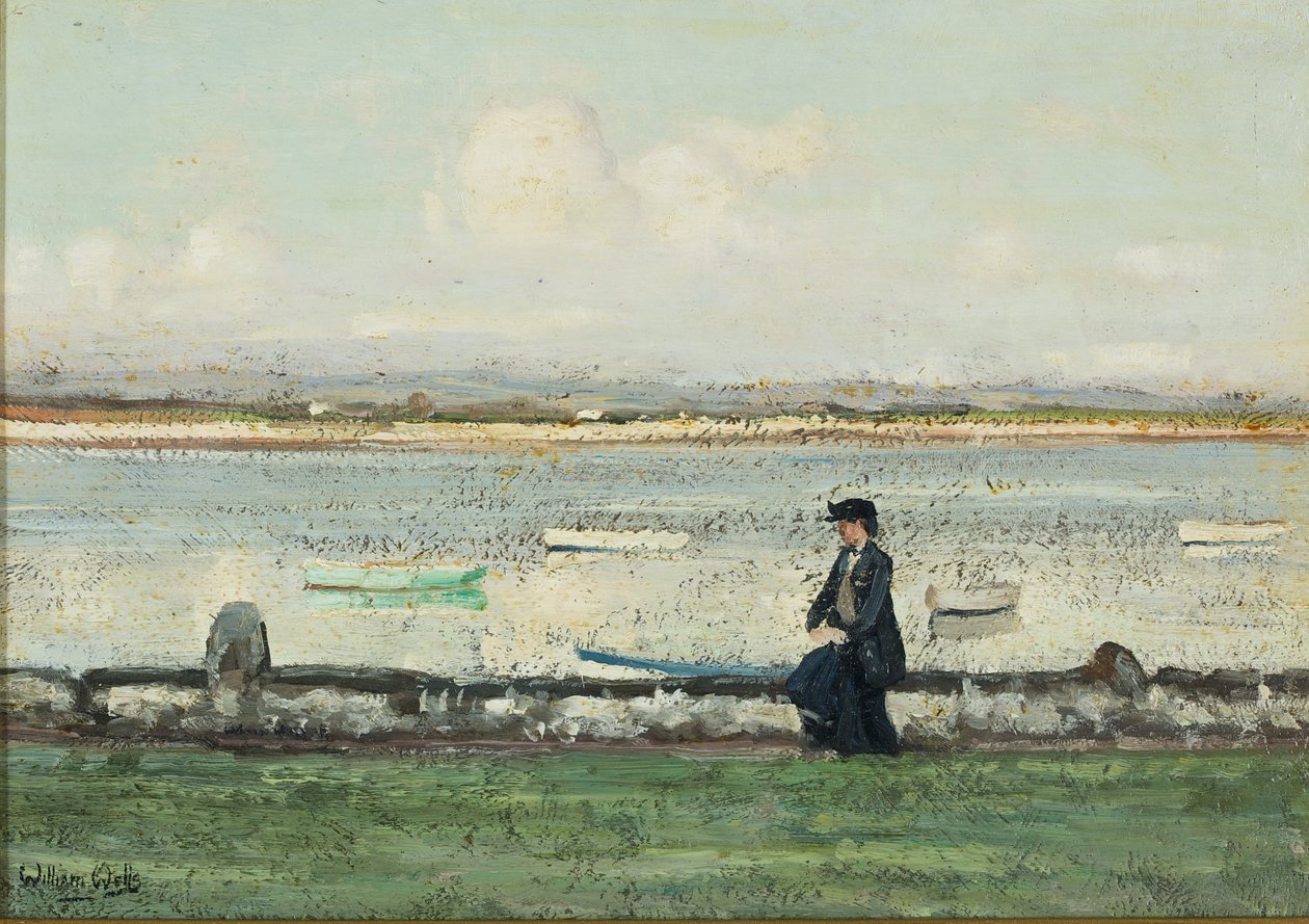 O Lune em Sunderland Point de William Page Atkinson Wells