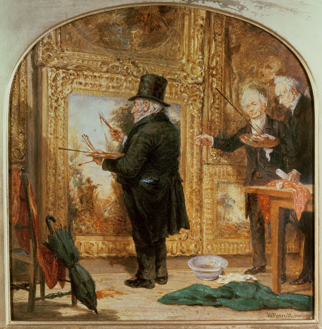 JMWTurner (1775-1851) na Royal Academy, no dia do envernizamento de William Parrott