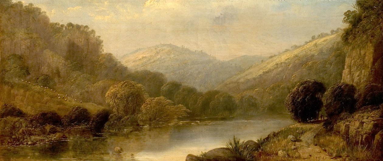 Torres de Dovedale, Derbyshire, 1843 de William Parrott
