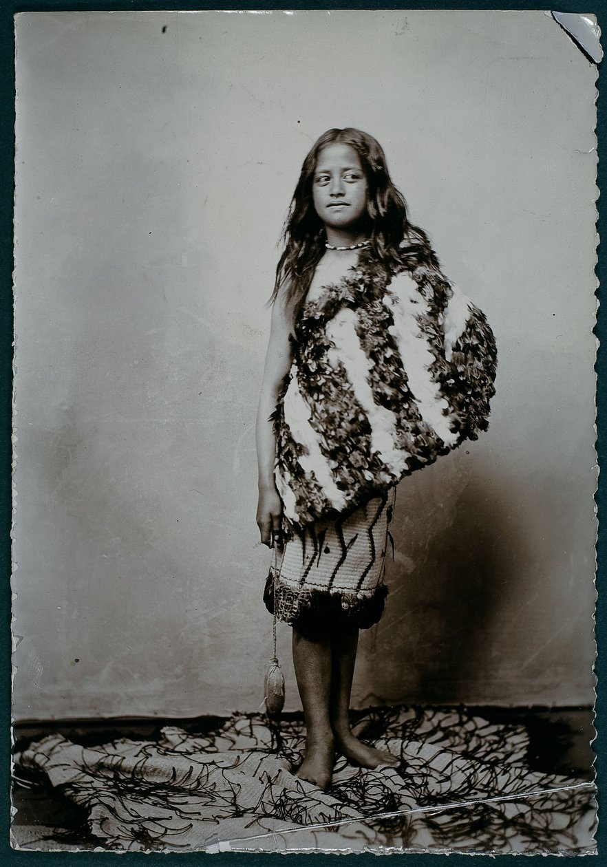 Maori menina (impressão de prata de gelatina) de William Partington