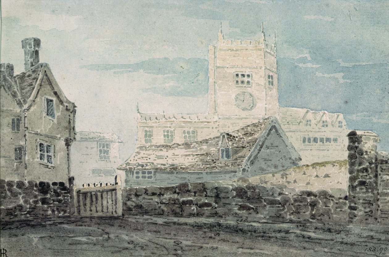 A escola, Shrewsbury (aquarela) de William Pearson