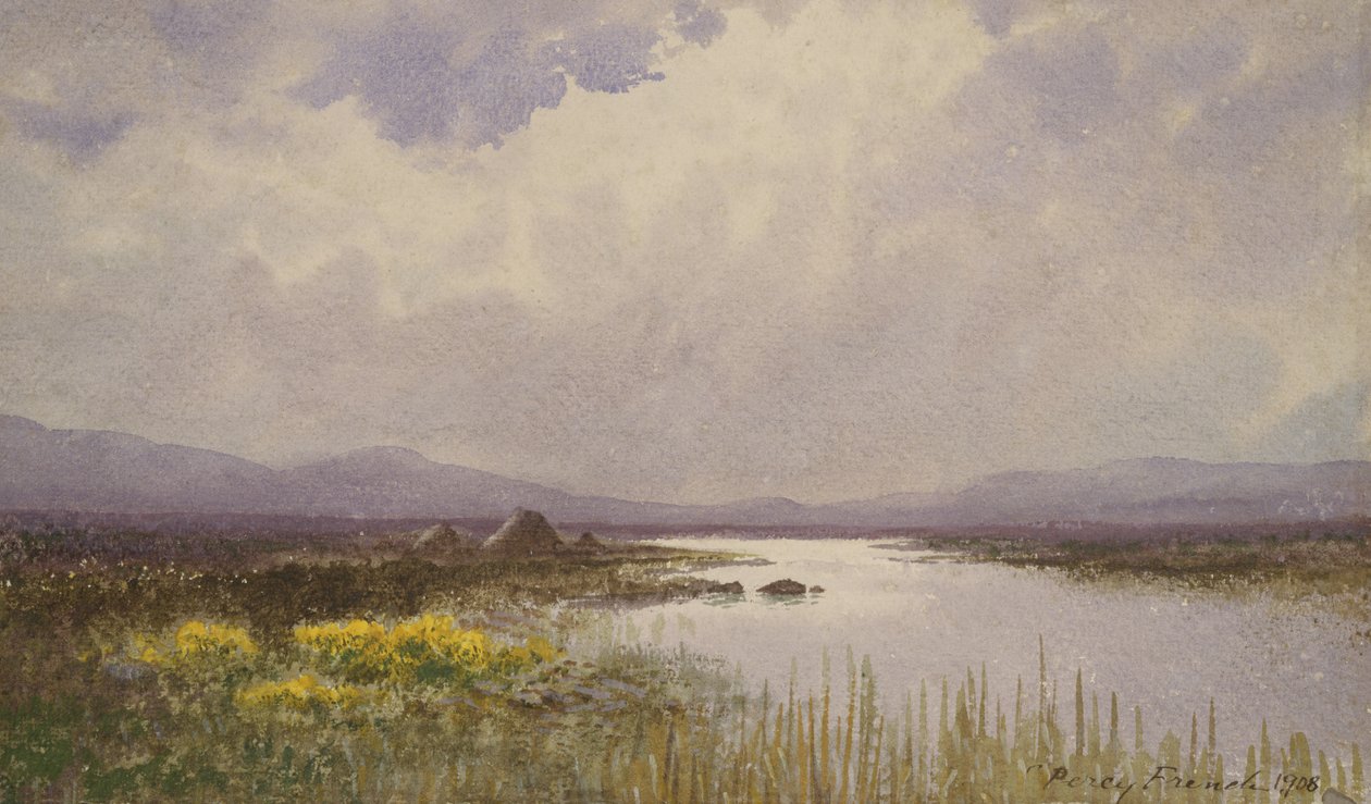 Connemara Landscape, 1908 (wc no papel) de William Percy French