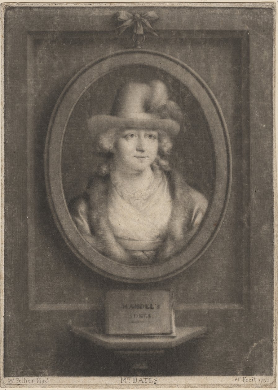 Sra. Bates, 1793 (mezzotint) de William Pether